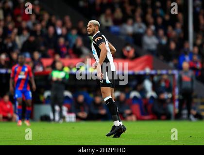 23 ottobre 2021; Selhurst Park, Crystal Palace, Londra, Inghilterra; Calcio della Premier League, Crystal Palace contro Newcastle: Joelinton di Newcastle United Foto Stock