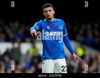 Liverpool, Inghilterra, 23 ottobre 2021. Ben Godfrey di Everton durante la partita della Premier League al Goodison Park, Liverpool. Il credito d'immagine dovrebbe leggere: Andrew Yates / Sportimage Foto Stock