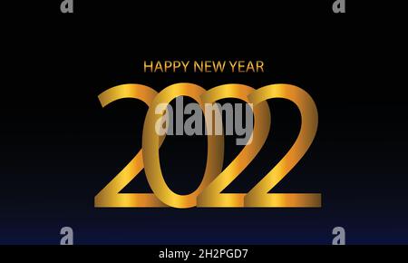 Felice anno nuovo 2022. Illustrazione vettoriale per il nuovo anno biglietto d'auguri, banner, poster, e decorazione di fondo. eps 10 Illustrazione Vettoriale