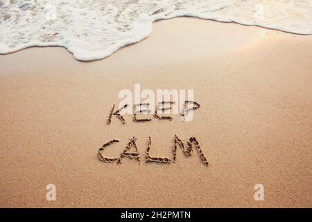 mantenere il concetto calmo e senza stress Foto Stock