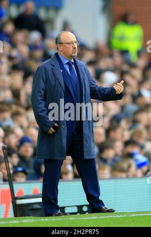 Liverpool, Regno Unito. 23 ottobre 2021. Rafael Benitez il direttore di Everton ai margini della partita a Liverpool, Regno Unito, il 10/23/2021. (Foto di Conor Molloy/News Images/Sipa USA) Credit: Sipa USA/Alamy Live News Foto Stock