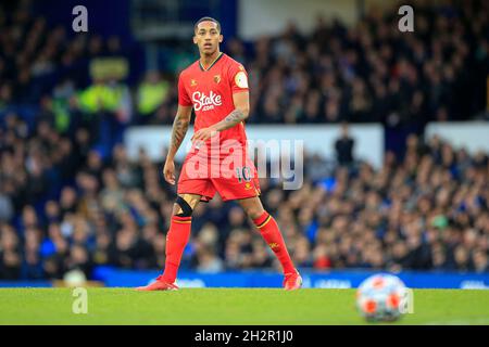 Liverpool, Regno Unito. 23 ottobre 2021. Joao Pedro #10 di Watford a Liverpool, Regno Unito il 10/23/2021. (Foto di Conor Molloy/News Images/Sipa USA) Credit: Sipa USA/Alamy Live News Foto Stock