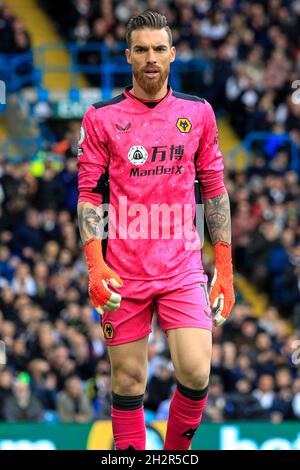 Leeds, Regno Unito. 23 ottobre 2021. Jose SA #1 di Wolverhampton Wanderers durante la partita a Leeds, Regno Unito il 10/23/2021. (Foto di James Heaton/News Images/Sipa USA) Credit: Sipa USA/Alamy Live News Foto Stock