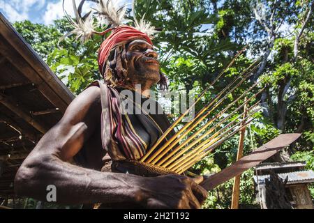 INDONESIA, ISOLA DI ALOR, VILLAGGIO DI TAPKALA, TRIBÙ DI ABUI, Foto Stock