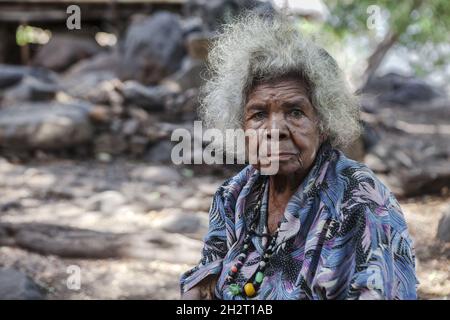 INDONESIA, ISOLA DI ALOR, VILLAGGIO DI TAPKALA, TRIBÙ DI ABUI, Foto Stock