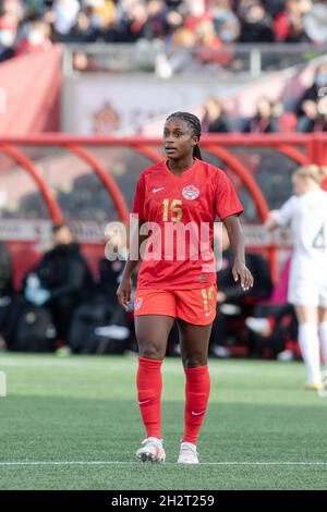 Ottawa, Canada, 23 ottobre 2021: Nichelle Prince of Team Canada durante il Celebration Tour Match contro il Team New Zealand al TD Place di Ottawa, Canada. Il Canada ha vinto la partita 5-1. Foto Stock