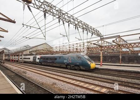 Primo treno del Gruppo Avanti a Crewe il 23/10/21 Foto Stock