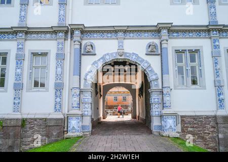 WestPortal, Haupteingang, Schloss Bevern, Niedersachsen, Germania Foto Stock