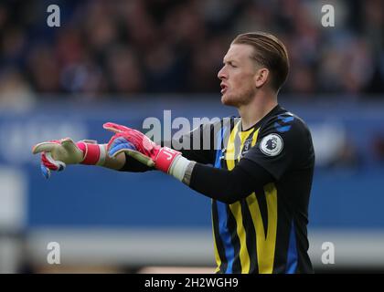 JORDAN PICKFORD EVERTON FC EVERTON FC V WATFORD FC, PREMIER LEAGUE GOODISON PARK, EVERTON, INGHILTERRA 23 OTTOBRE 2021 GBE18066 SOLO PER USO STRETTAMENTE EDITORIALE. Se il giocatore/i giocatori raffigurati in questa immagine sta/stanno giocando per un Club Inglese o per la Nazionale d'Inghilterra. Quindi questa immagine può essere utilizzata solo per scopi editoriali. Nessun uso commerciale. Anche i seguenti usage sono limitati ANCHE SE IN UN CONTESTO EDITORIALE: Uso in conjuction con, o parte di, audio, video, dati non autorizzati, Elenchi di fixture, logo di club/campionati, scommesse, giochi o qualsiasi servizio 'live'. Sono inoltre limitate Foto Stock