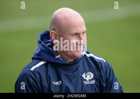 Featherstone, Regno Unito. 24 ottobre 2021. Nathan Graham Head Coach of Scotland Before the Rugby League International Jamaica vs Scotland at Millenium Stadium, Featherstone, UK Credit: Dean Williams/Alamy Live News Foto Stock