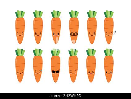 Carota carota carota carota carota carota carota carota carota personaggio Illustrazione Vettoriale