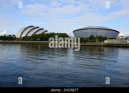 Lo Scottish Event Camus a Glasgow, Scozia, è la sede delle riunioni UNFCCC COP 26 sui cambiamenti climatici ad alto livello nel novembre 2021. Foto Stock