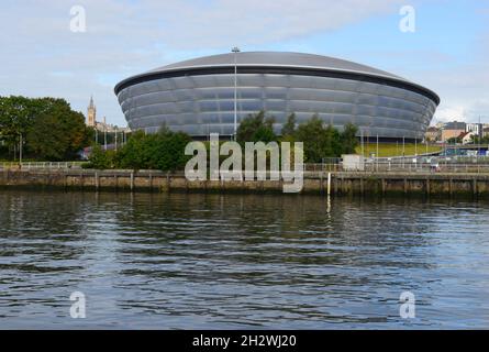 Lo Scottish Event Camus a Glasgow, Scozia, è la sede delle riunioni UNFCCC COP 26 sui cambiamenti climatici ad alto livello nel novembre 2021. Foto Stock