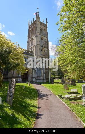 Chiesa di San Giacomo il Grande sopra Winscombe nel Mendip Hills Somerset Regno Unito Foto Stock