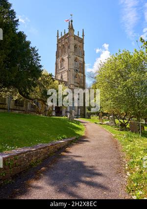 Chiesa di San Giacomo il Grande sopra Winscombe nel Mendip Hills Somerset Regno Unito Foto Stock