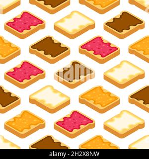 Brinda con motivo di inceppamento senza cuciture. Sfondo alimentare Illustrazione Vettoriale