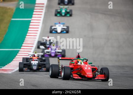 Austin, Texas, US, 24/10/2021, 22 Belen Garcia, Tatuus F3 T-318, in azione durante il 6° round della W Series 2021 dal 21 al 24 ottobre 2021 sul circuito delle Americhe, ad Austin, Texas, Stati Uniti d'America - Foto Antonin Vincent / DPPI Foto Stock