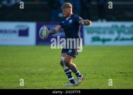 Featherstone, Regno Unito. 24 ottobre 2021. Millennium Stadium, Post Office Road, Featherstone, West Yorkshire, 24 ottobre 2021. Rugby League International Jamaica Rugby League vs Scozia Rugby League Danny Addy of Scotland Rugby League Credit: Touchlinepics/Alamy Live News Foto Stock