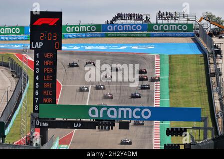 Austin, Texas, Stati Uniti. 24/10/2021, inizio della gara. Gran Premio degli Stati Uniti, domenica 24 ottobre 2021. Circuito delle Americhe, Austin, Texas, USA. Foto Stock