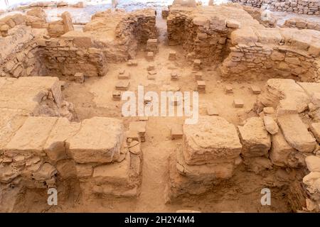La Casa di Eustolio nel sito archeologico di Kourion, Episkopi, Cipro. Foto Stock