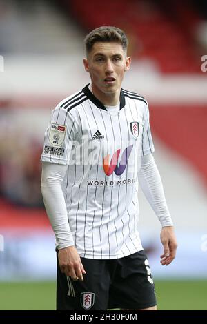 Nottingham, Inghilterra, 24 ottobre 2021. Harry Wilson di Fulham durante la partita del campionato Sky Bet al City Ground di Nottingham. Il credito dovrebbe essere: Isaac Parkin / Sportimage Foto Stock