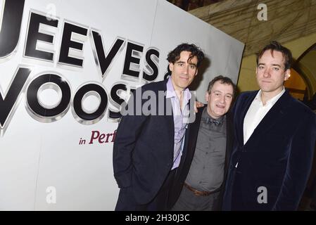 Stephen Mangan, Mark Hadwick, e Matthew MacFayden partecipano alla serata di apertura dopo la festa di Jeeves e Wooster-Perfect sciocchezze, al National Liberal Club - Londra Foto Stock