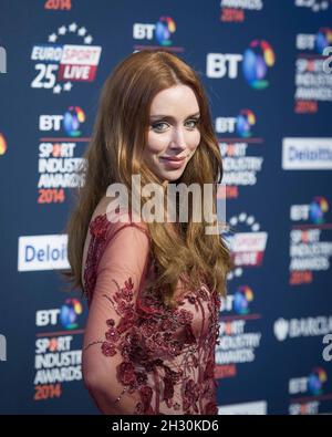 Una Foden arriva al BT Sport Industry Awards 2014 al Battersea Evolution di Londra. Foto Stock