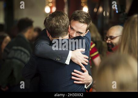 Nicholas Hoult partecipa alla prima di Kill Your Friends alla Picturehouse Central di Londra. Foto Stock