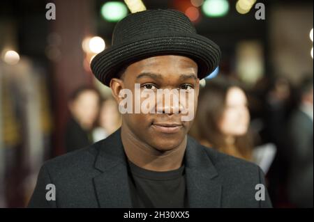 Osy Ikhile alla prima di Kill Your Friends alla Picturehouse Central di Londra. Foto Stock