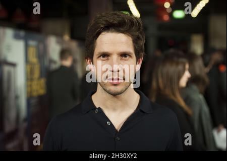 Damien Molony partecipa alla prima di Kill Your Friends alla Picturehouse Central di Londra. Foto Stock