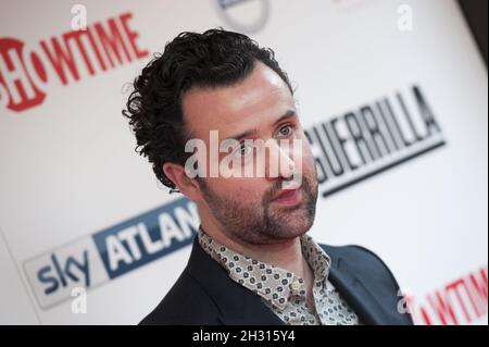 Daniel Mays arriva alla prima di Sky Atlantic's Guerilla UK al Curzon, Bloomsbury, Londra. Data foto: Giovedì 6 aprile 2017. Il credito fotografico dovrebbe essere: Â© David Jensen/EMPICS Entertainment Foto Stock