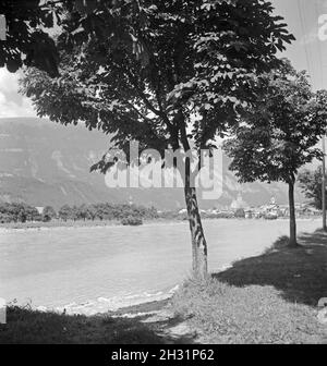 Ein Ausflug nach Schwaz, in Tirolo, Deutsches Reich 1930er Jahre. Un viaggio a Schwaz, in Tirolo, Germania 1930s. Foto Stock