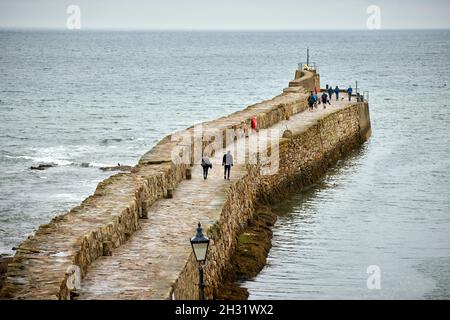 Edimburgo, Scozia, St Andrews Pier EAST Sands Foto Stock