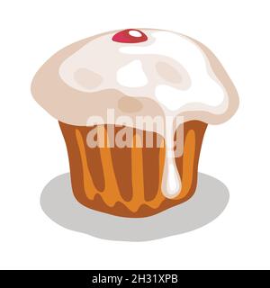 Illustrazione del vettore della muffina gustosa Illustrazione Vettoriale