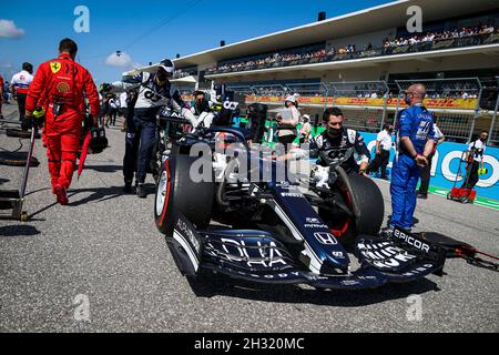 Austin, Stati Uniti. 24 ottobre 2021. 10 Pierre Gasly (fra, Scuderia AlphaTauri Honda), Gran Premio di F1 degli Stati Uniti al circuito delle Americhe il 24 ottobre 2021 ad Austin, Stati Uniti d'America. (Foto di HOCH ZWEI) Credit: dpa/Alamy Live News Foto Stock