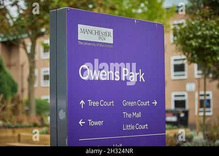 Alloggi per studenti di Owen’s Park, parte dell’Università di Manchester Foto Stock