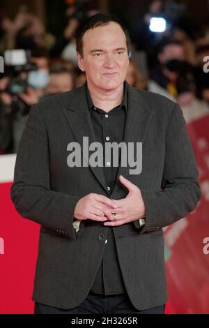 Quentin Tarantino è presente al tappeto rosso di incontro durante il 16° Festival del Film di Roma 2021, il 19 ottobre 2021 a Roma. Foto Stock