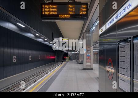 Stazione della metropolitana di Battersea Power sulla Northern Line, Wandsworth, Londra, Regno Unito Foto Stock