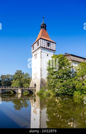Vodni zamek Blatna (zal. 1235 jako vodni hrad), Jihocesky kraj, Ceska republika / castello d'acqua Blatna, Boemia del Sud, repubblica Ceca Foto Stock