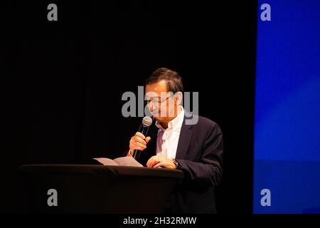 Pierre Fillon (fra), durante la cerimonia di premiazione della European le Mans Series 2021, il 24 ottobre 2021 sul circuito Internazionale dell'Algarve, a Portimao, Portogallo - Foto Joao Filipe/DPPI Foto Stock