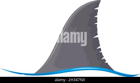 Illustrazione del vettore pinna di squalo Illustrazione Vettoriale