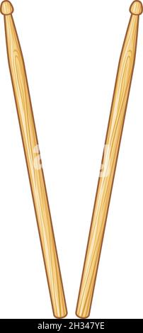 Due bastoncini di legno illustrazione vettoriale Illustrazione Vettoriale
