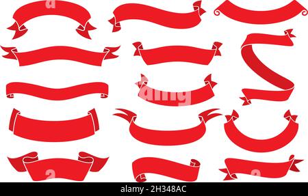 Nastri o banner illustrazione vettoriale Illustrazione Vettoriale