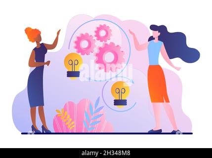 Concetto efficace di lavoro di squadra Illustrazione Vettoriale