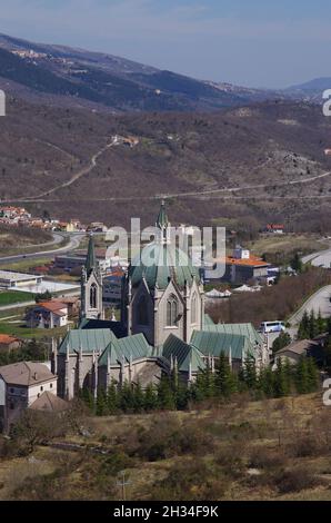 Santuario Basilica minore dell'Addolorata - Castelpetroso - Isernia - Molise - Italy Foto Stock