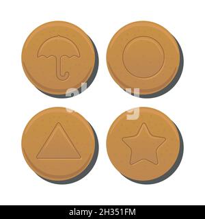 Coreana tv show Squid gioco senza cuciture pattern illustrazione Illustrazione Vettoriale