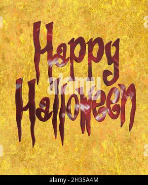 Buon Halloween Card messaggio Illustrazione Vettoriale