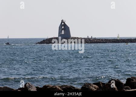 La Grande Motte, Francia. 26 agosto, 2021.il mare a la Grande Motte, Herault, France.Credit: Veronique Phitoussi Foto Stock