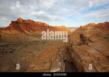 Crack nella scogliera, San Rafael swell, Utah Foto Stock