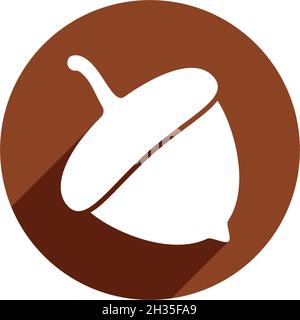 Acorn logo illustrazione template vettoriale Illustrazione Vettoriale